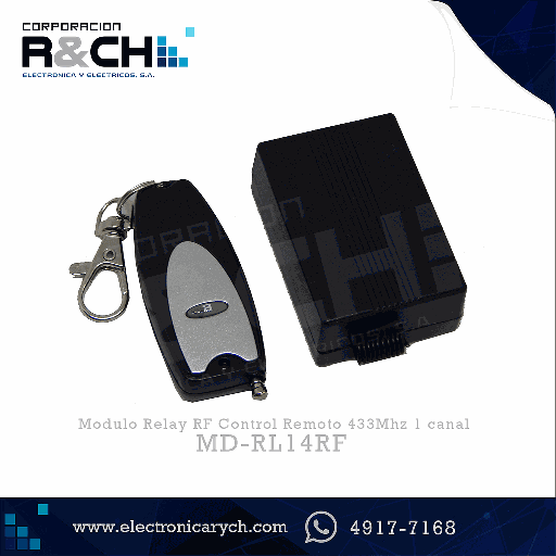 [MD-RL14RF] MD-RL14RF Modulo Relay RF Control Remoto 433Mhz 1 canal