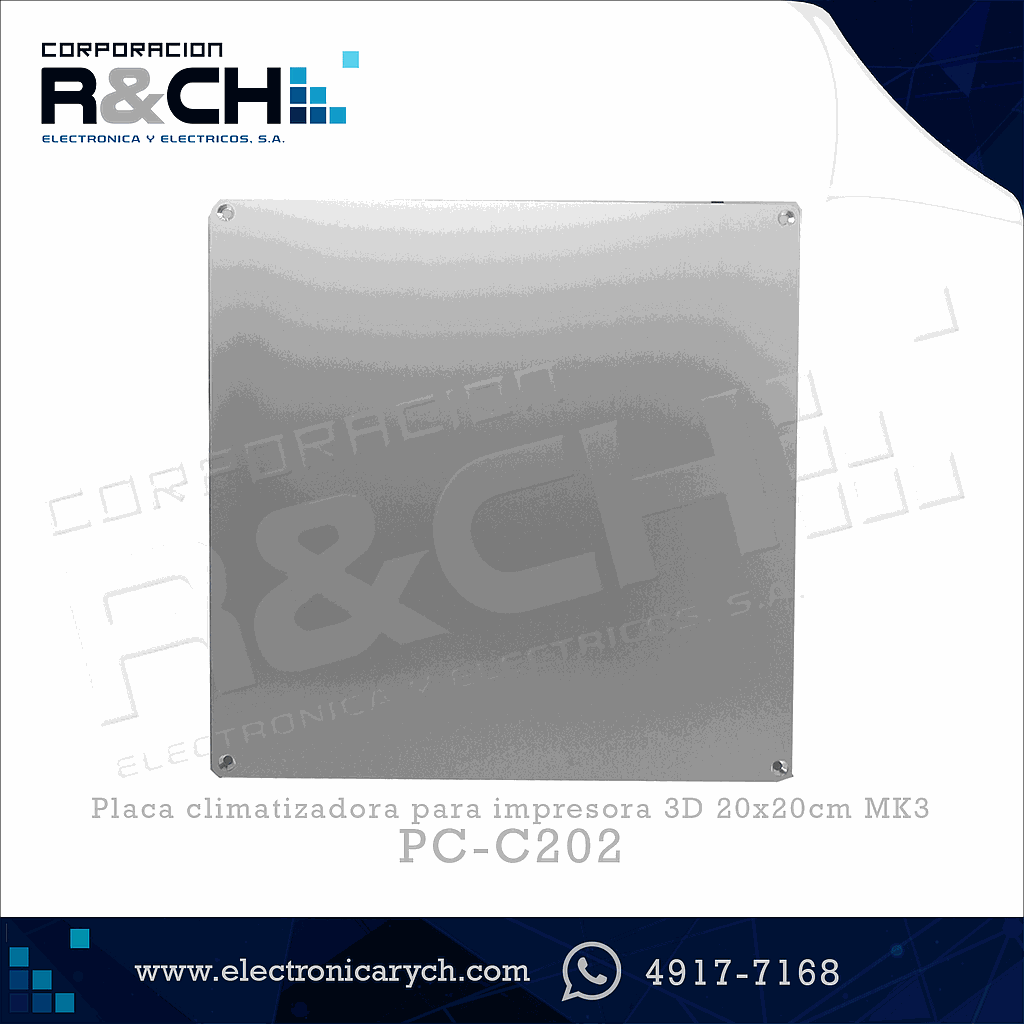 PC-C202 placa climatizadora para impresora 3D 20x20cm MK3