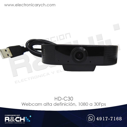 [HD-C30] HD-C30 Webcam Alta Definicion 1080 a 30Fps camara