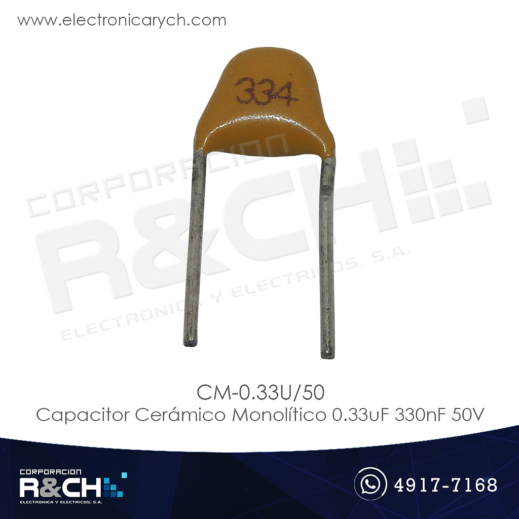 CM-0.33U/50 Capacitor Ceramico Monolitico 0.33uF 330nF 50V