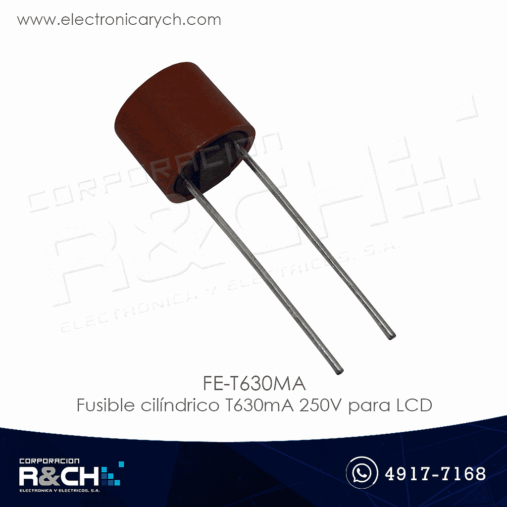 FE-T630MA fusible cilindrico T630mA 250V para LCD