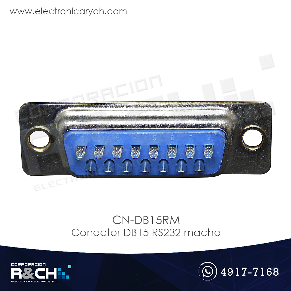 CN-DB15RM conector DB15 RS232 macho