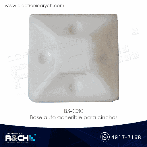 [BS-C30] BS-C30 Base auto adherible para cinchos 30x30mm