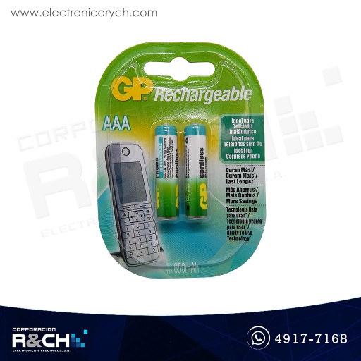 [BT-2AAA6] BT-2AAA6 Bateria recargable AAA GP Blister 650mAh