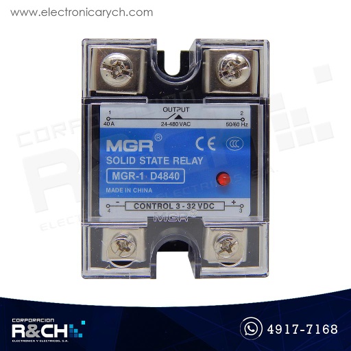 [RL-D4840] RL-D4840 Relay de estado solido 40A 3-32VDC 24-480VAC MGR-1 D4840