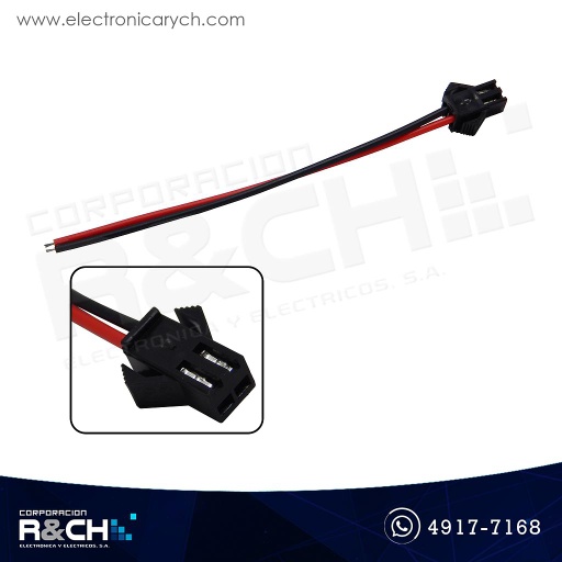 [CN-JST210] CN-JST210 Conector JST con cable F-M par, negro 2 pin 10cm