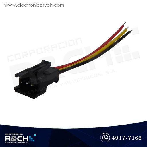 [CN-JST310] CN-JST310 Conector JST con cable F-M par, negro 3 pin 10cm