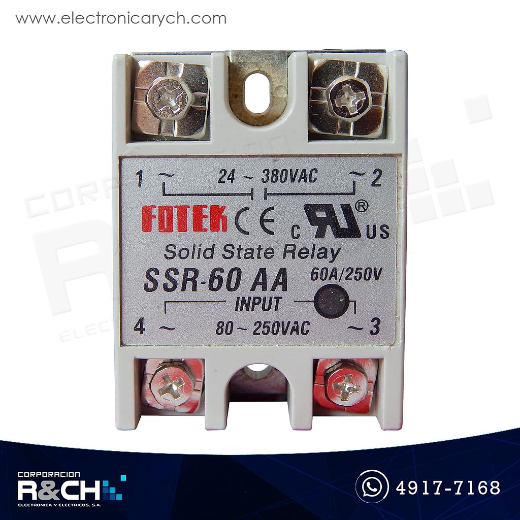 RL-SSR60AA Relay de estado solido 60A 80-250VAC 24-380VAC
