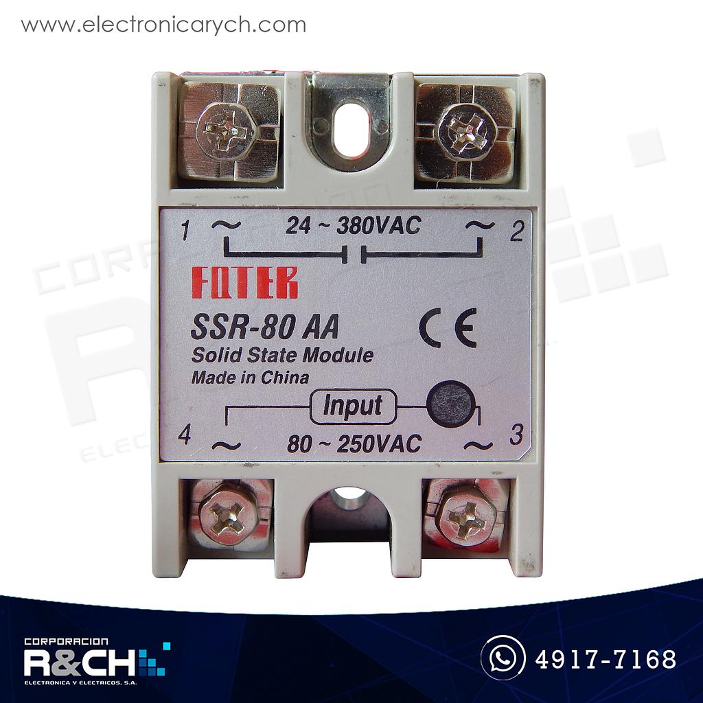 RL-SSR80AA Relay de estado solido 80A 80-250VAC 24-380VAC
