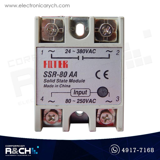 [RL-SSR80AA] RL-SSR80AA Relay de estado solido 80A 80-250VAC 24-380VAC