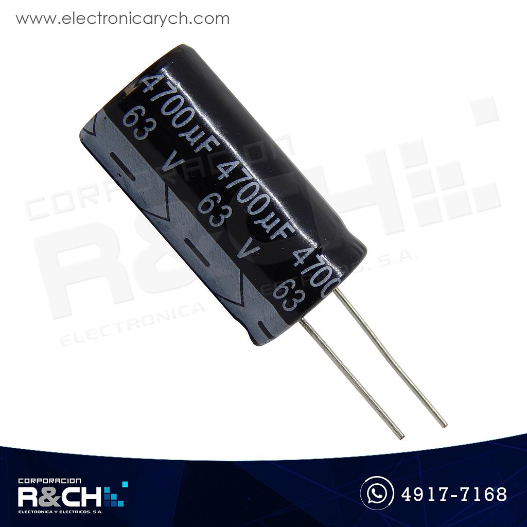 FE-4700U/63 Filtro electrolítico 4700uF 63V