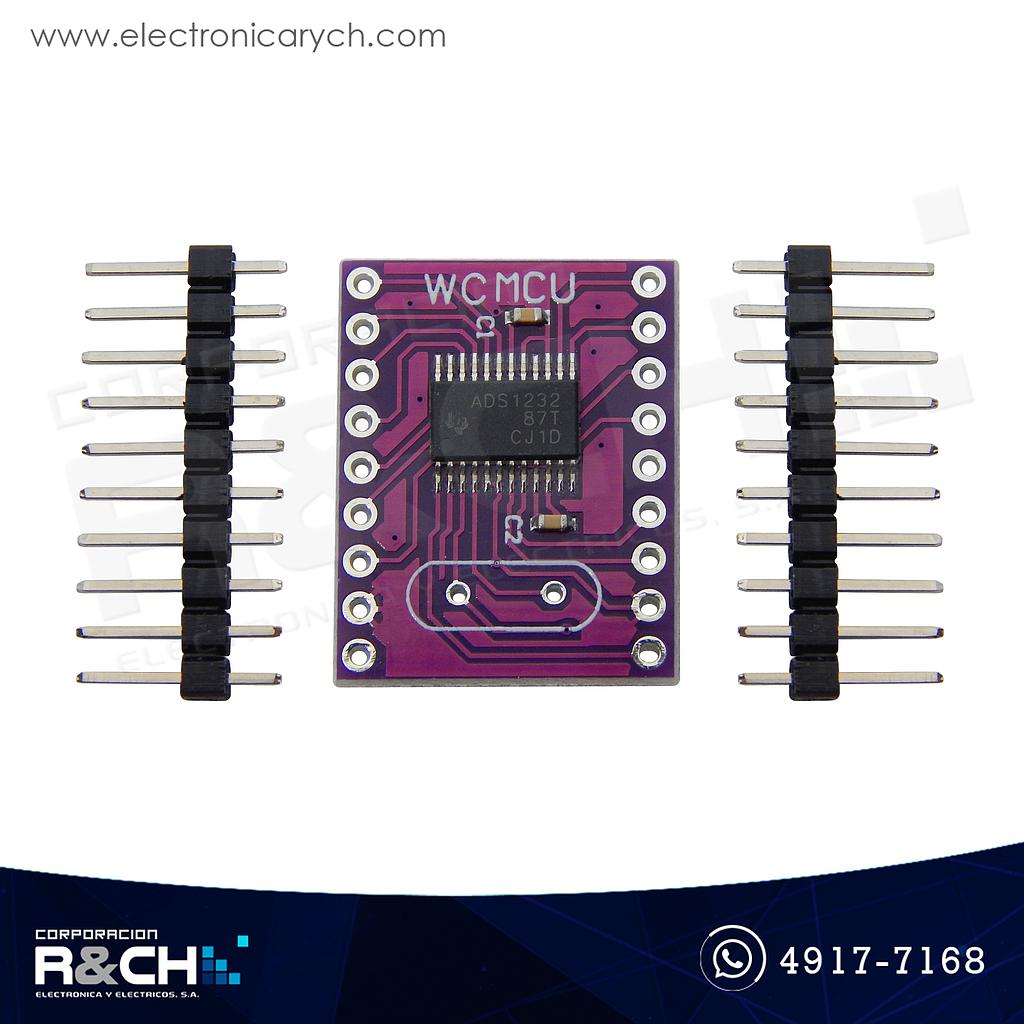 MD-1232 Módulo ADC 24 bits ADS1232 | Electronica R&CH