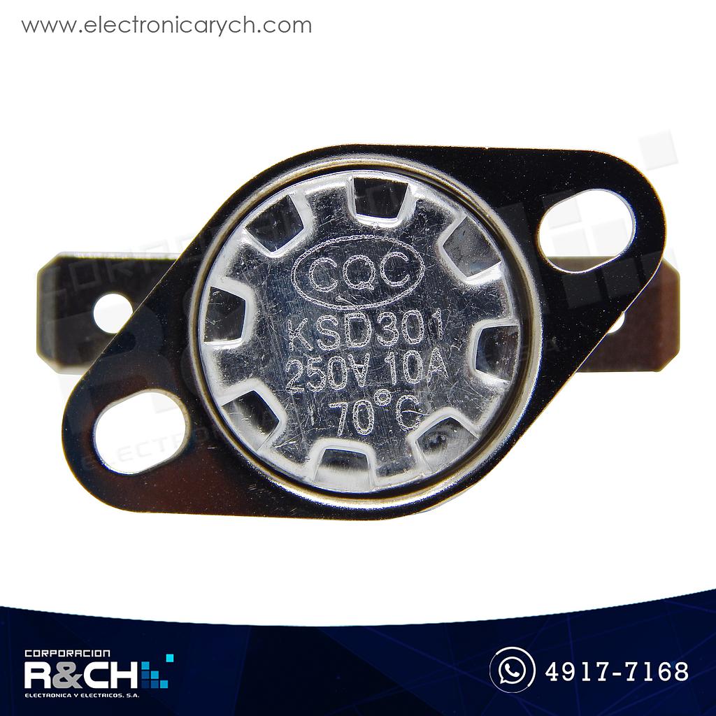 SW-30170 Switch Termostato 10A 250V 70º NC KSD301