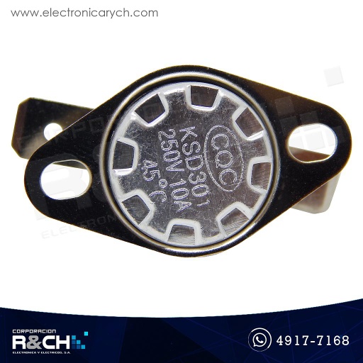 [SW-30145] SW-30145 Switch Termostato 10A 250V 45º NC KSD301