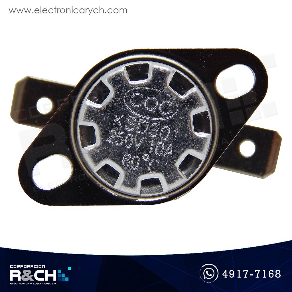 SW-30160 Switch Termostato 10A 250V 60º NC KSD301