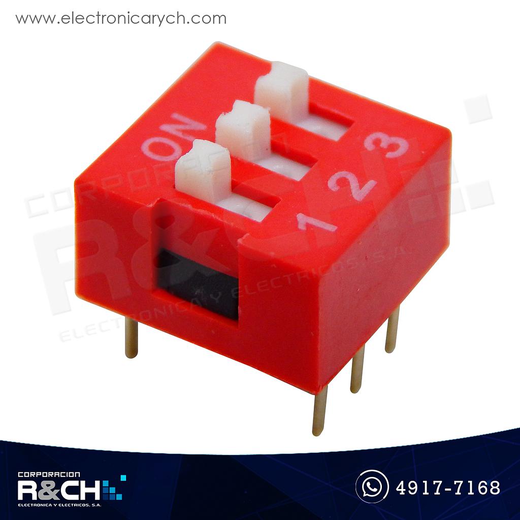 SW-DIP3 Switch DIP 3 posiciones sencillo | Electronica R&CH