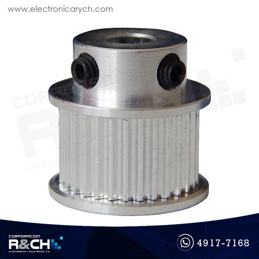 [PL-30163] PL-30163 Polea GT2 dentada 30 dientes para faja 10mm diámetro eje 6.35mm