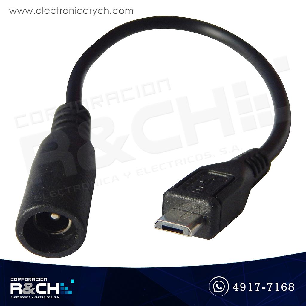 CB-5521MU Cable convertidor plug 5.5x2.1mm a micro USB