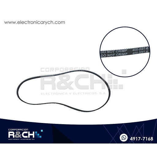 [PL-400] PL-400 Faja Dentada de Caucho L=400mm A=6mm GT2 mm
