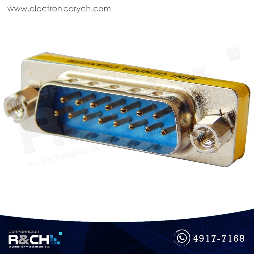 [CN-DB15MMR] CN-DB15MMR Conector DB15 Unión Macho Macho RS232