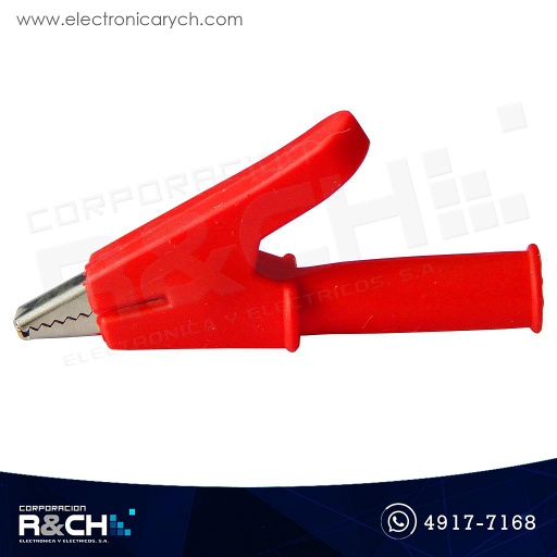 [TM-592R] TM-592R Lagarto 30A Para Puntas de Multímetro Rojo