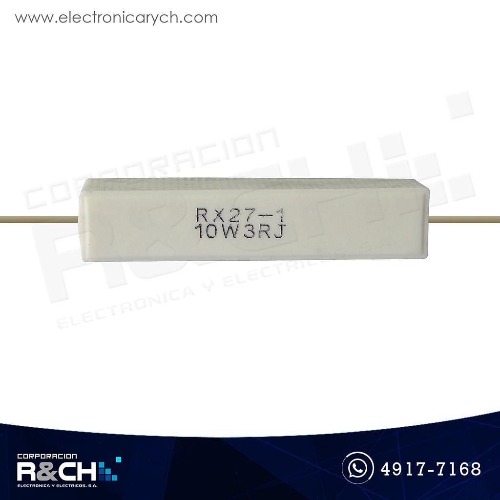 RX-3/10 Resistencia 3 ohm Cemento 10 Watt