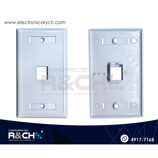 [23-N015] 23-N015 Placa Para Conector RJ45 Sencilla