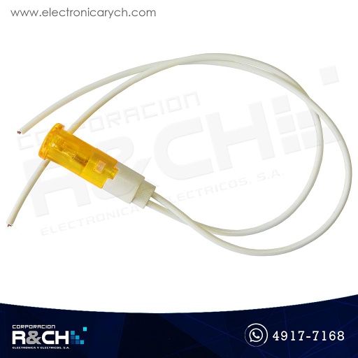 [BM-MD11Y] BM-MD11Y Bombilla Luz Piloto Redonda Amarilla con Cable 220V