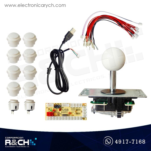 [SX-1618W] SX-1618W Kit Arcade para Video Juegos Blanco Un Joystick