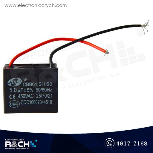 [CBB61-5UF] CBB61-5UF Capacitor 5uF 450V AC Para Ventilador