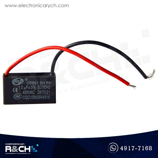 [CBB61-1UF] CBB61-1UF Capacitor 1uF 450V AC Para Ventilador