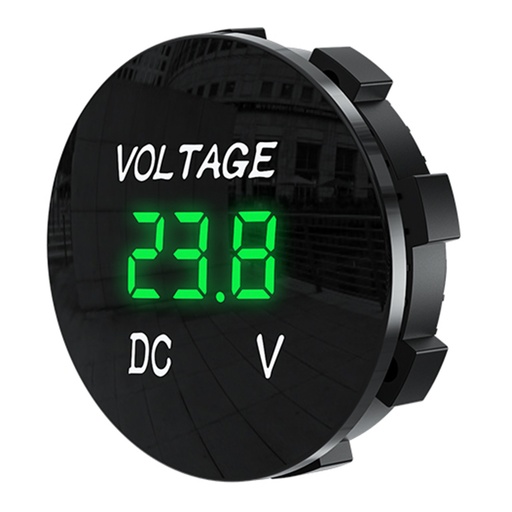 [MD-DC48G] MD-DC48G Voltímetro Digital Circular 5-48V Verde