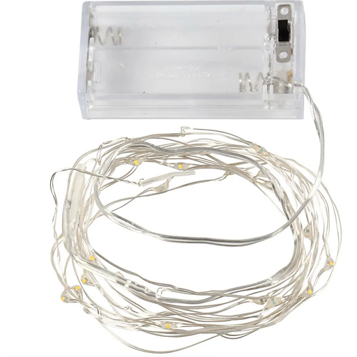 [LD-T3W] LD-T3W  Tira LED con Porta Bateria 3V Blanca