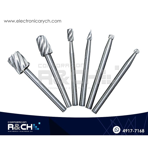 [BC-186] BC-186 Set de brocas para CNC Tungsteno 6 unidades