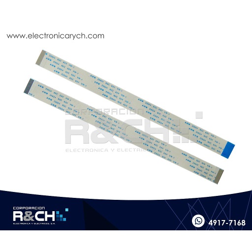 [CB-14LO21] CB-14LO21 Cable FFC De Lado Opuesto 14 Lineas 1mmx20cm