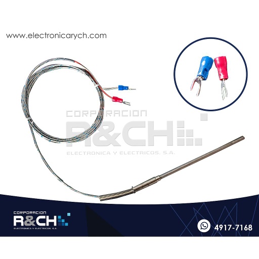 [TC-K3] TC-K15 Termocopla Tipo K Acero Inoxidable 1.5 metros