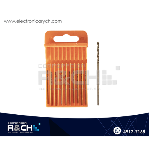 [BC-101] BC-101 Set de Brocas 1mm Cobalto 10 unidades