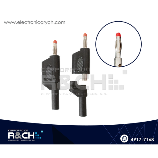 [PL-517B] PL-517B Plug Banana Apilable Negro