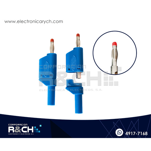 [PL-517BL] PL-517BL Plug Banana Apilable Azul