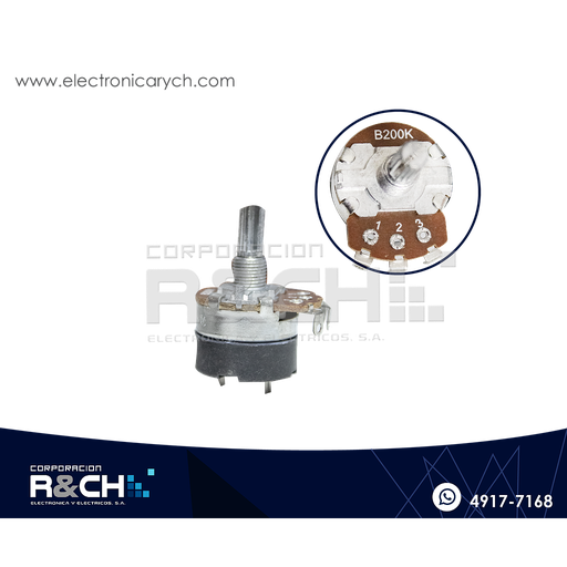 [PT-200KS] PT-200KS Potenciometro 200K Ohm C/switch WH138