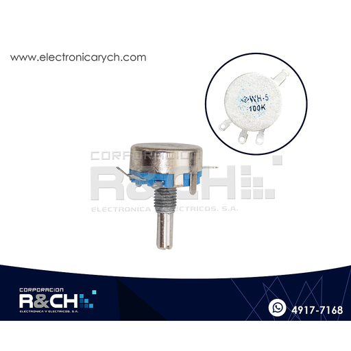 [PT-100KH5] PT-100KH5 Potenciometro 100K ohm WH5-1A