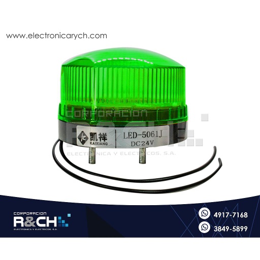 [5061-24G] 5061-24G Sirena Estroboscopica 24V Verde