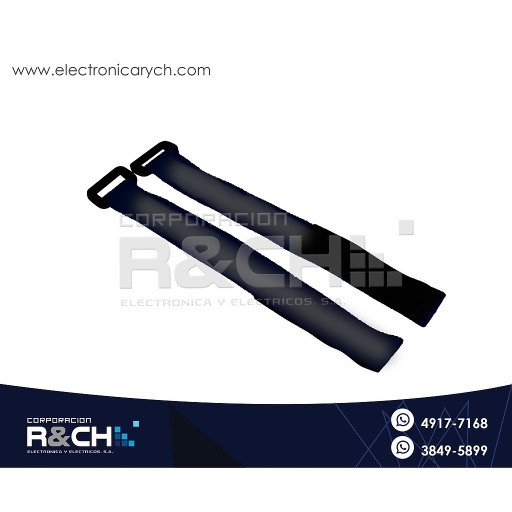 [HM-23N] HM-23N Cincho Sujetacables de Velcro 2x30cm Negro
