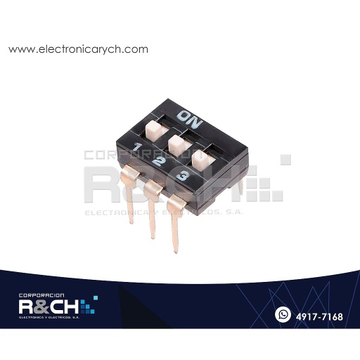 [SW-DIP3I] SW-DIP3I Switch DIP 3 Posiciones Tipo Integrado