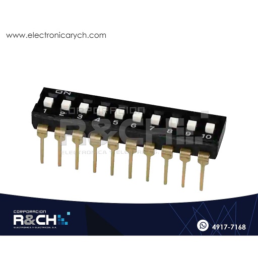 [SW-DIP10I] SW-DIP10I Switch DIP 10 Posiciones Tipo Integrado