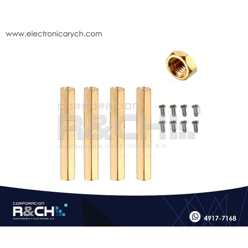 [TN-30F] TN-30F Set de Espaciadores o separadores M3 30mm 4 unidades hembra