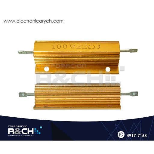 [RX-22/100] RX-22/100 Resistencia 22 ohm 100W Aluminio