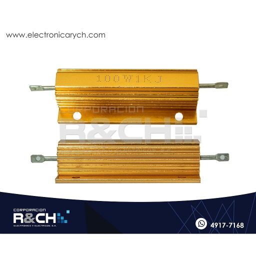[RX-1K/100] RX-1K/100 Resistencia 1K ohm 100W Aluminio