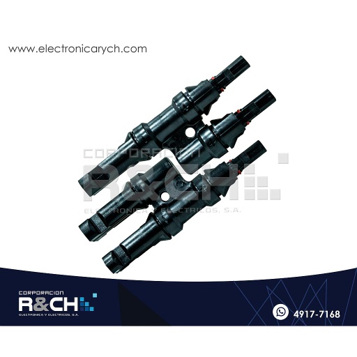 [CN-MC412C] CN-MC412C Conector o empalme MC4 1 a 2 para solar Corto Par
