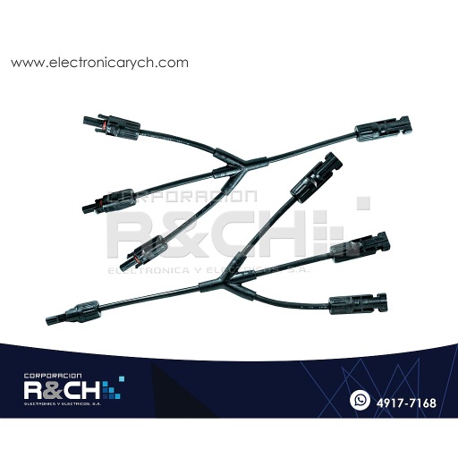 [CN-MC413L] CN-MC413L Conector o empalme MC4 1 a 3 para solar Largo Par